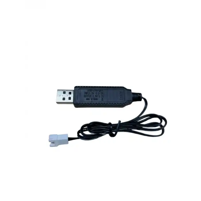 3.7V/3.6V Li-ion SM-2P Soketli Oyuncak Bataryası USB Şarj Kablosu