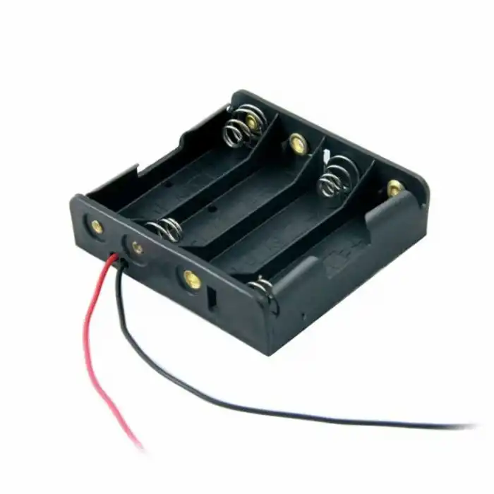 AA Kablolu Dörtlü Pil Yuvası