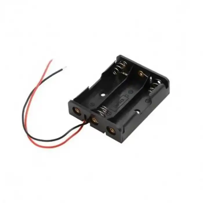 AA Kablolu Üçlü Pil Yuvası