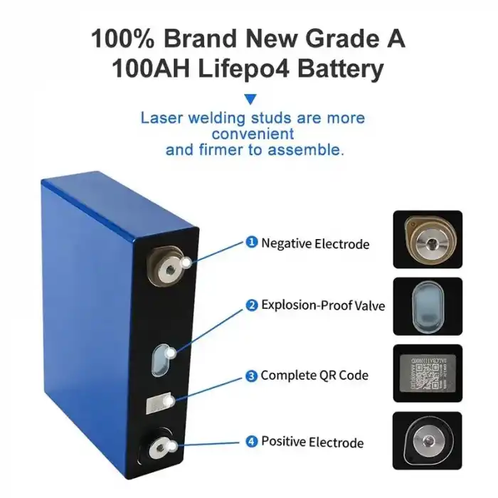 Ganfeng 3.2V 100Ah LifePO4 Prizmatik Pil Hücresi