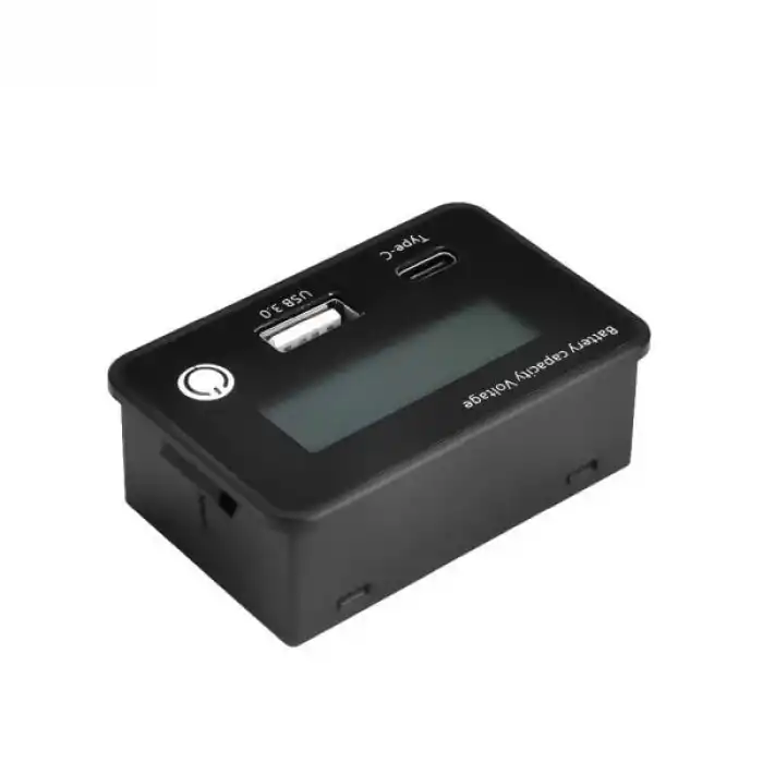 Hızlı Şarjlı LCD Batarya Kapasite / Voltaj Göstergesi 8-30V Lion / LiFePO4 / Akü için (Mavi Aydınlatma)