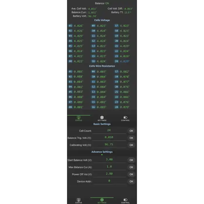 JK-B4A24S 4 Amper Pil Balans Cihazı