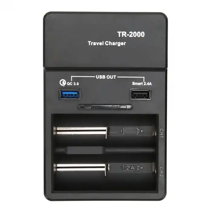 Liitokala Tr-2000 Universal Aa/Aaa/18650/14500/123a Akıllı İkili Pil Şarj Cihazı