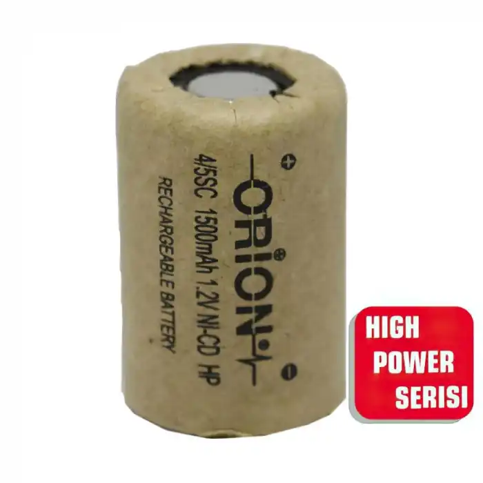 Orion 1.2V Ni-Cd 4/5 SC 1500mAh Şarj Edilebilir Pil - HP