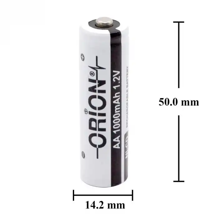 Orion 1.2V Ni-Cd AA 1000mAh Şarj Edilebilir Kalem Pil Başlı