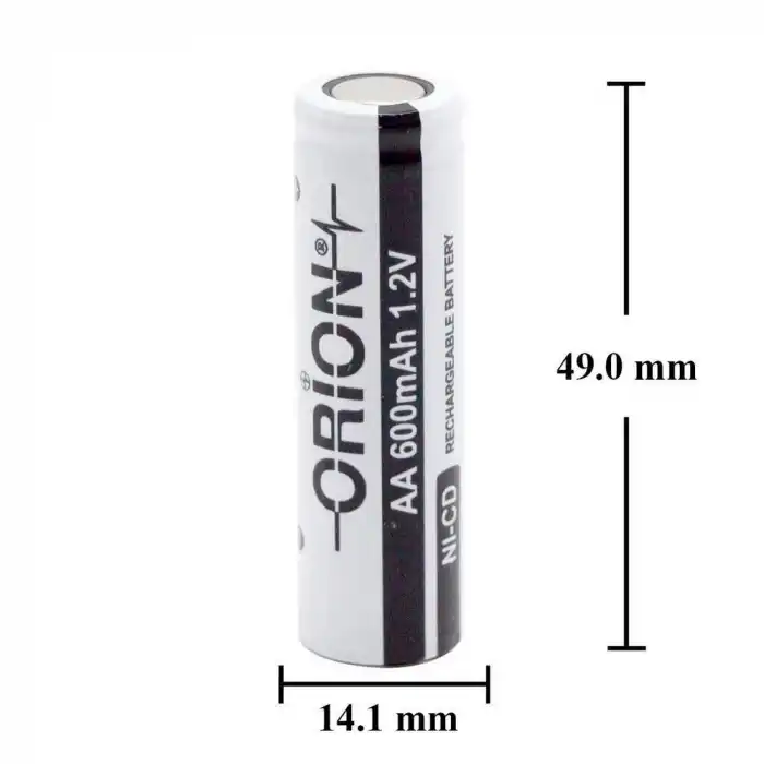 Orion 1.2V Ni-Cd AA 600mAh Şarj Edilebilir Kalem Pil