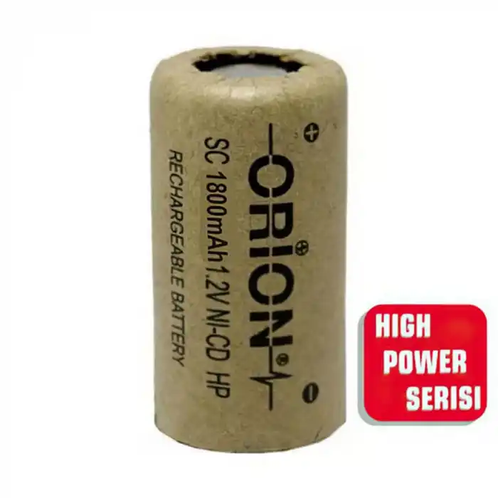 Orion 1.2V Ni-Cd SC 1800mAh Şarj Edilebilir Pil - HP