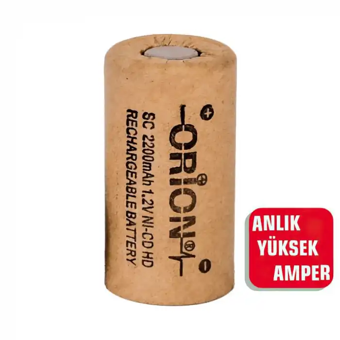 Orion 1.2V Ni-Cd SC 2200mAh Şarj Edilebilir Pil - HP