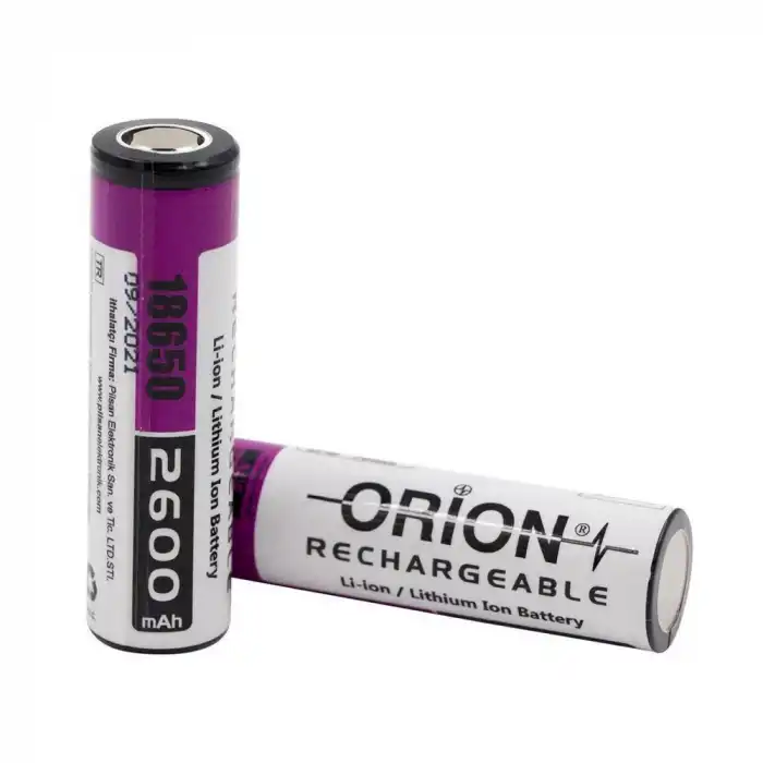 Orion 18650 3.7V 2600mAh 5C Şarj Edilebilir Li-ion Pil