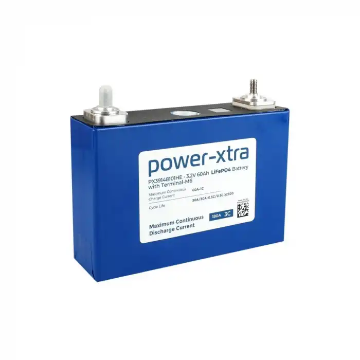 Power-Xtra 3.2V 60Ah LiFePO4 Şarjlı Pil - 3C Vidalı Terminal