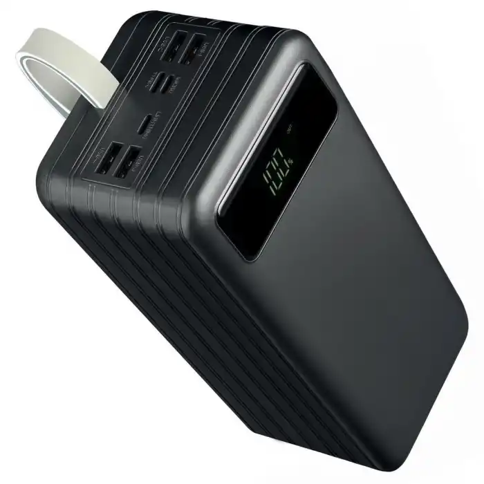 Powerway TX80 80.000mAh Kablolu Dijital Göstergeli Gerçek Fener Işıklı Kamp Siyah Powerbank