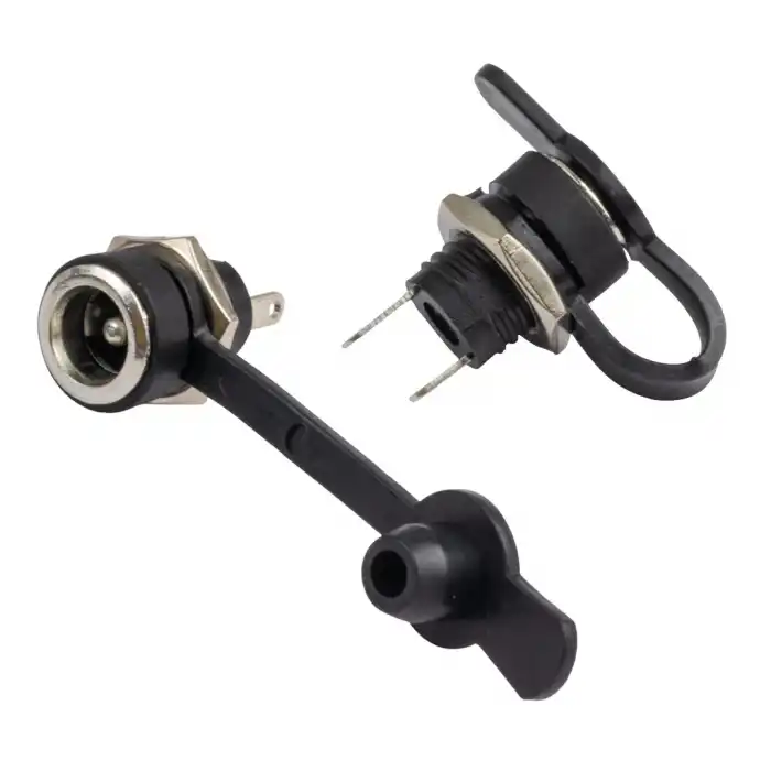 Silikon Kapaklı Suya Dayanıklı 5.5X2.0 Somunlu DC Jak