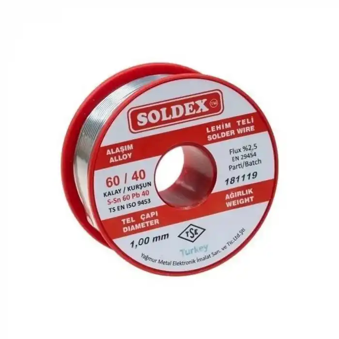 Soldex Sn60 Pb40 1 Mm Lehim Teli 200 gr
