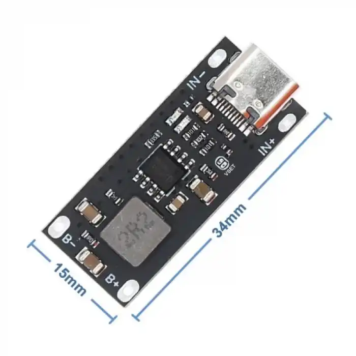Type-C 3A Lityum Batarya Hızlı Şarj Modülü