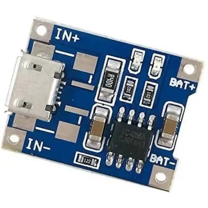 TP4056 Micro Usb Lityum Lipo Batarya Şarj Modülü Devresi