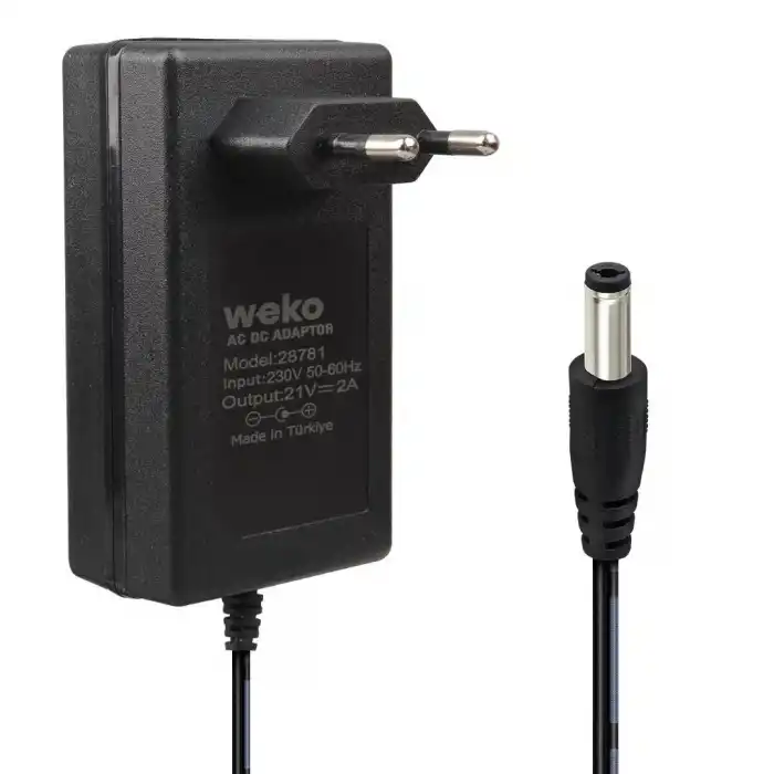 Weko 21 Volt - 2 Amper Kırmızı Yeşil Ledli Şarjlı Matkap Adaptörü