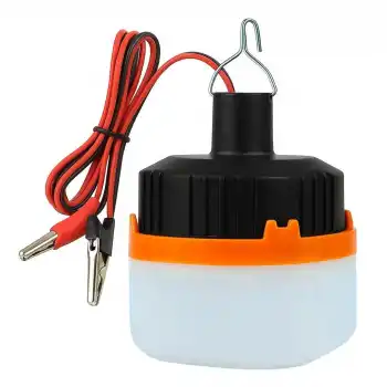 12 Volt Siyah Led Lamba Krokodil Maşalı Uçlu 21 SMD Ledli