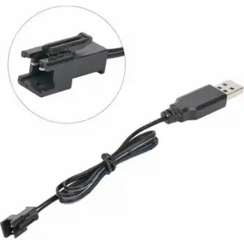 3.7V/3.6V Li-ion SM-2P Soketli Oyuncak Bataryası USB Şarj Kablosu