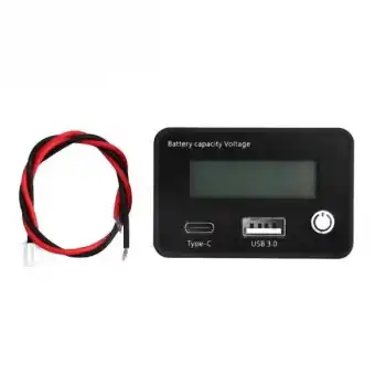 Hızlı Şarjlı LCD Batarya Kapasite / Voltaj Göstergesi 8-30V Lion / LiFePO4 / Akü için (Mavi Aydınlatma)