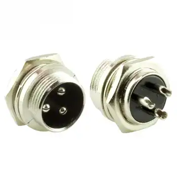 Mike (Mayk) Konnektör 3-Pin 16mm - Erkek