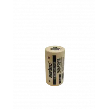 Sertec 1.2V 3000 mAh Ni-MH SC Şarjlı Pil (10C High Drain - Flat Head / Başsız)