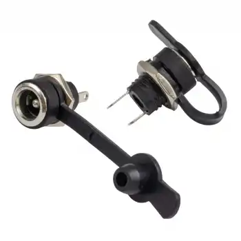 Silikon Kapaklı Suya Dayanıklı 5.5X2.0 Somunlu DC Jak