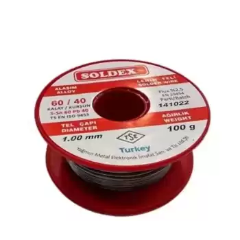 Soldex Sn60 Pb40 1 Mm Lehim Teli 100 gr