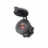 USB QC3.0 Hızlı Şarj Portu 2 Çıkışlı Silikon Kapaklı 12-32V Giriş