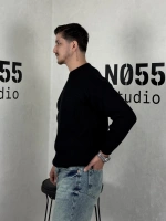 Kzk0001- Basic Bisiklet Yaka Triko Kazak- Siyah