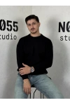 Kzk0001- Basic Bisiklet Yaka Triko Kazak- Siyah