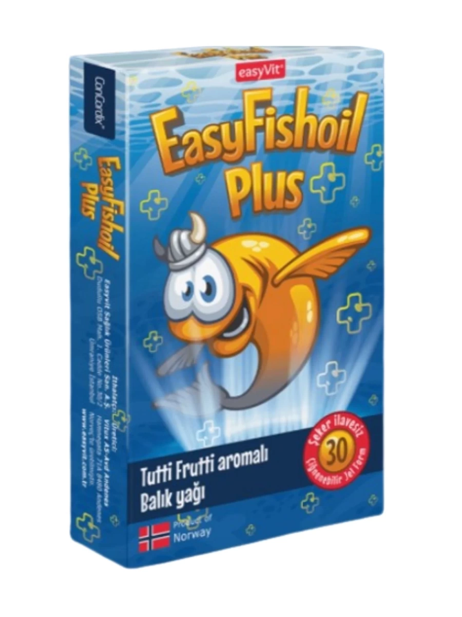 EasyFishoil Plus Tutti Frutti 30 Çiğnenebilir Jel Form