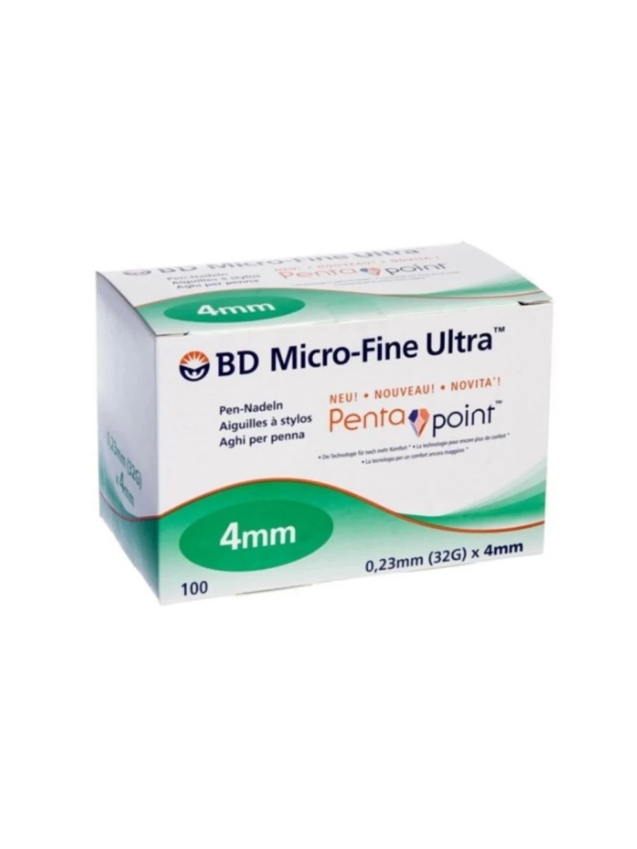 BD Micro-Fine Plus Kalem İğnesi 0,23 mm (32G) x 4 mm