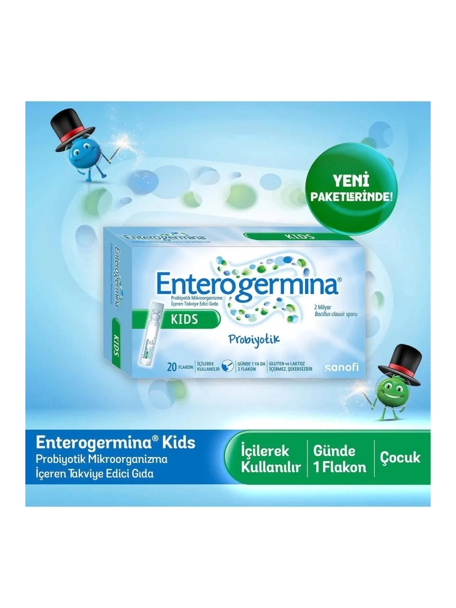 Enterogermina Kids 5 ml 20 Flakon X 2 Adet Mutlu Çocuk Paketi