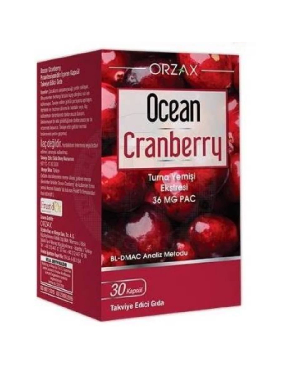 Ocean Cranberry Turna Yemişi Ekstresi 36 mg Pac 30 Kapsül