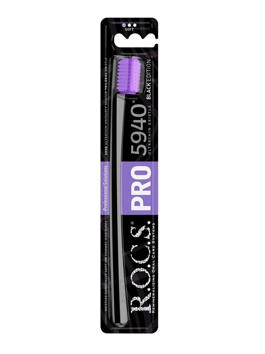 Rocs Pro 5940 Ultra Soft Diş Fırçası - Siyah Mor