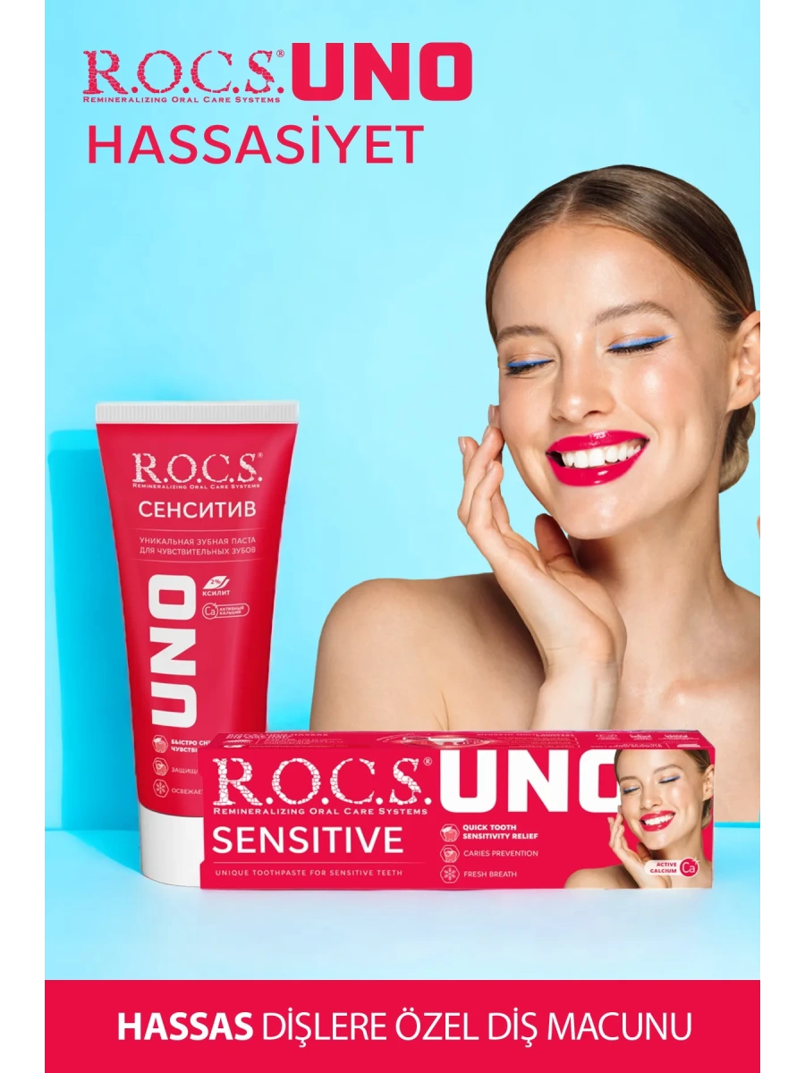 Rocs Uno Sensitive Hassas Dişlere Özel Diş Macunu 60 ml