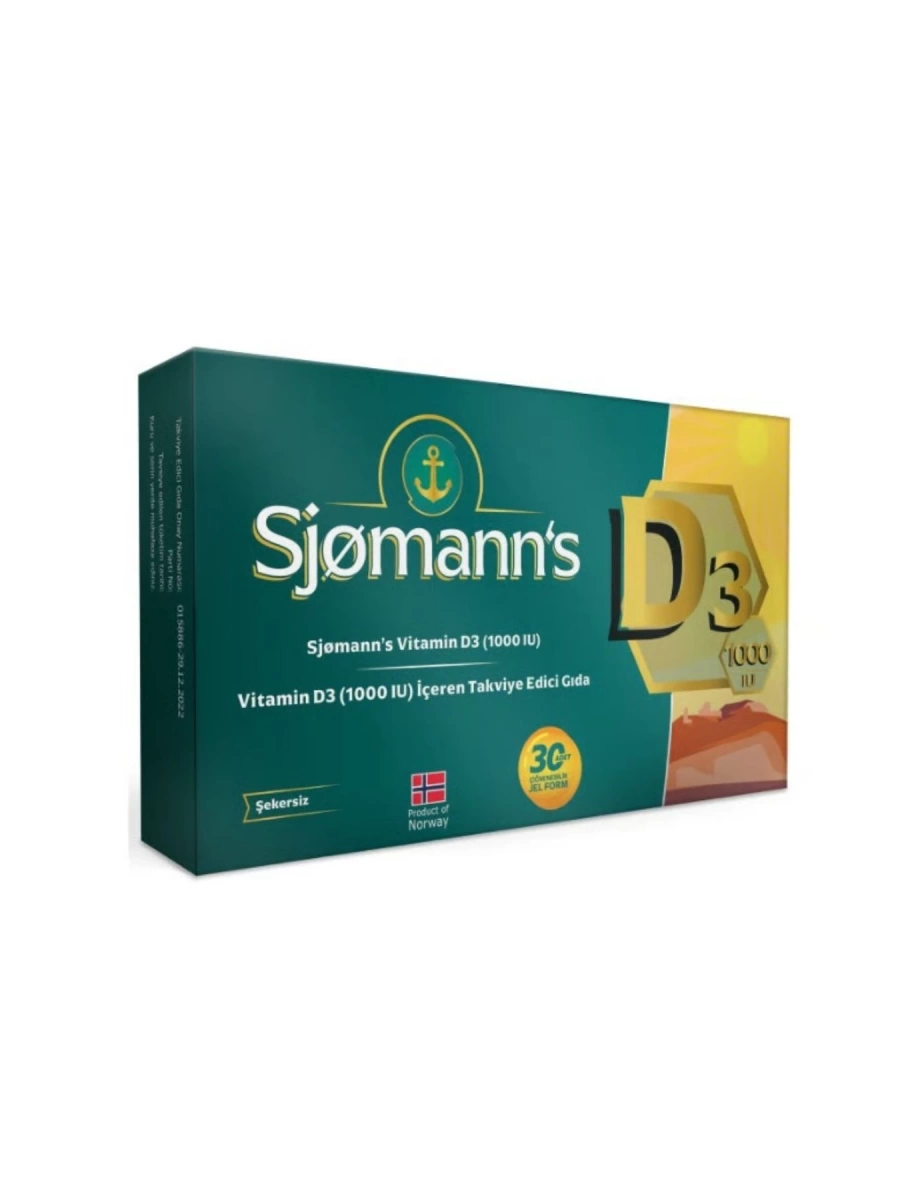 Sjomanns D3 Çiğnenebilir Jel 30 Tablet
