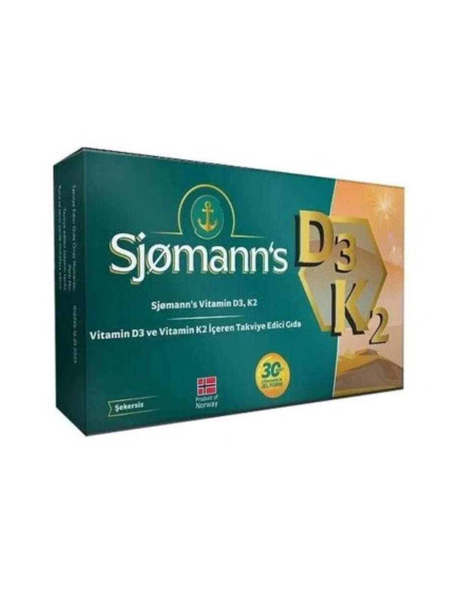 Sjomanns D3k2 Çiğnenebilir Jel 30 Tablet