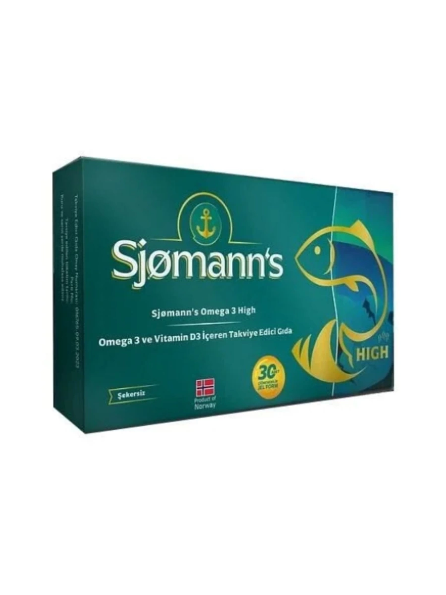 Sjomanns Fishoil Omega-3 Çiğnenebilir Jel 30 Tablet