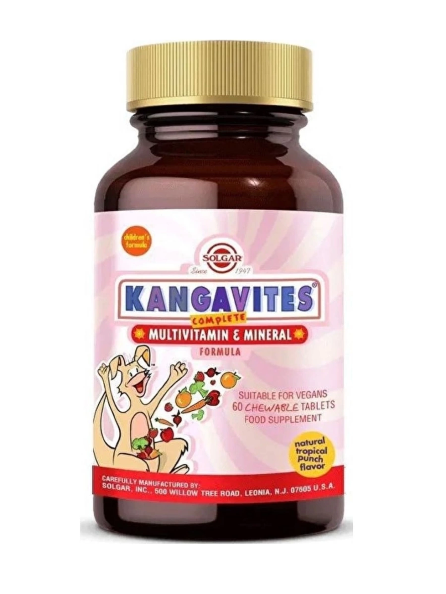 Solgar Kangavites Tropikal Meyve Aromalı 60 Tablet