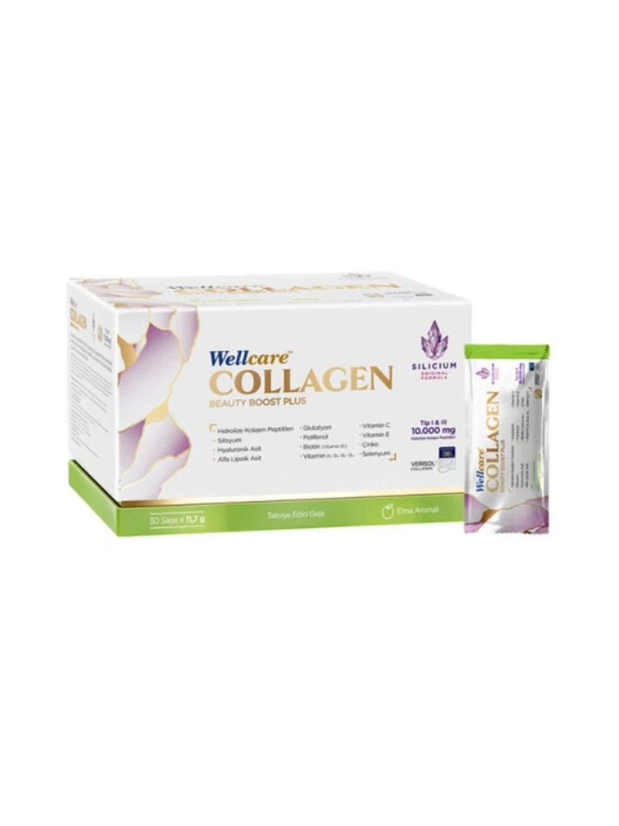 Wellcare Collagen Beauty Boost Plus 10.000 mg Elma Aromalı 30 Saşe