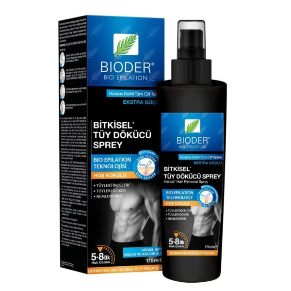 Bioder Erkekler İçin Tüy Dökücü Krem Sprey 175 Ml