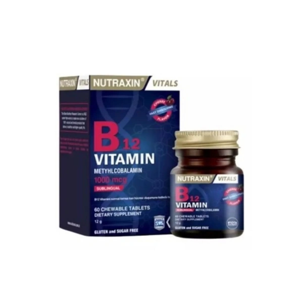 Nutraxin B12 Vitamin 60 Dilaltı Tablet 1000 mcg