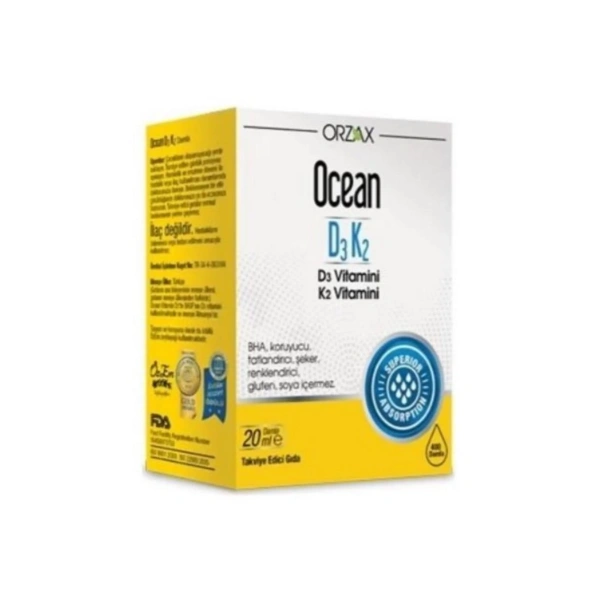Ocean D3 Ve K2 İçeren Damla 20 Ml