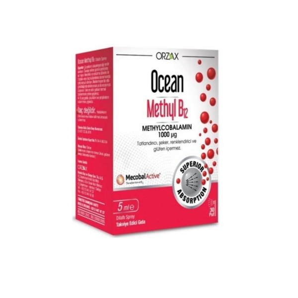Ocean Methyl B12 1000 Mcg Dilaltı Sprey 5ml