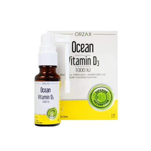 Orzax Ocean Vitamin D3 1000 Iu Sprey 20ml