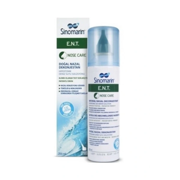 Sinomarin E.N.T. Deniz Suyu Burun Spreyi 200 ml