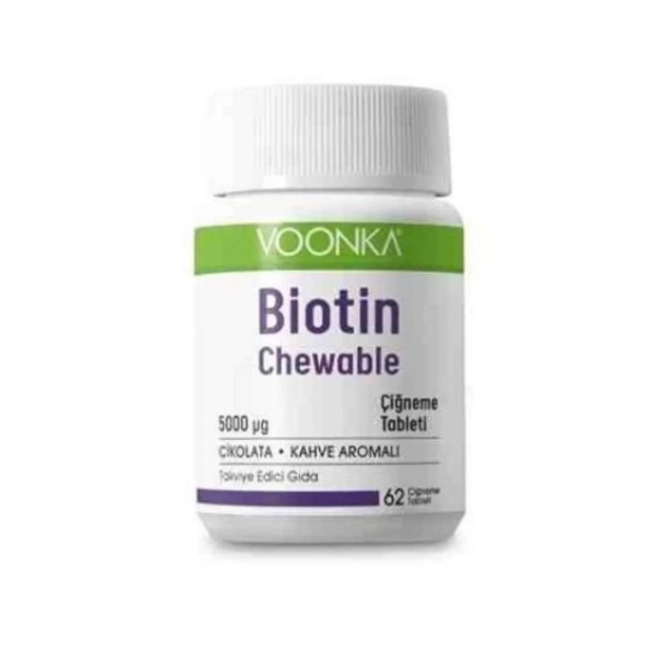 Voonka Biotin Chewable 62 Çiğneme Tableti