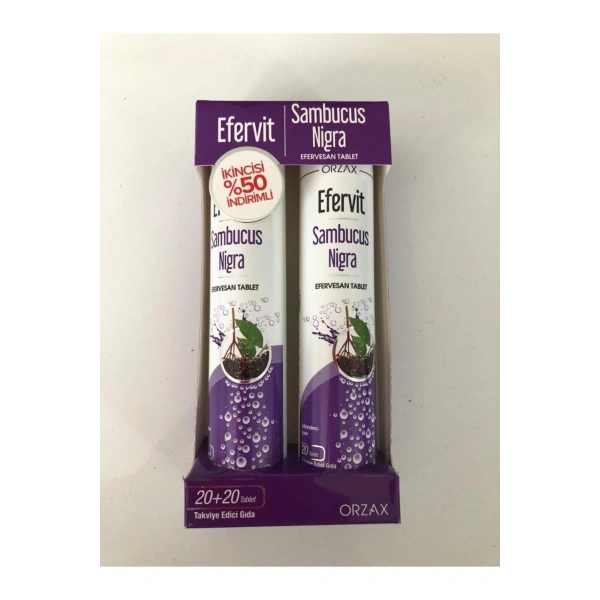 Efervit Sambucus Nigra İkili Tablet 20+20 - İkincisi %50 İndirimli