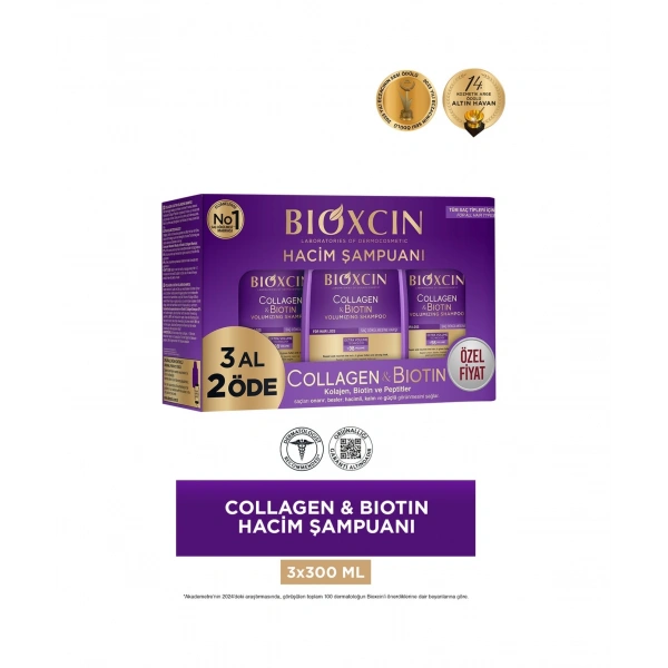Bioxcin Collagen & Biotin Hacim Şampuanı 300 ml - 3 Al 2 Öde